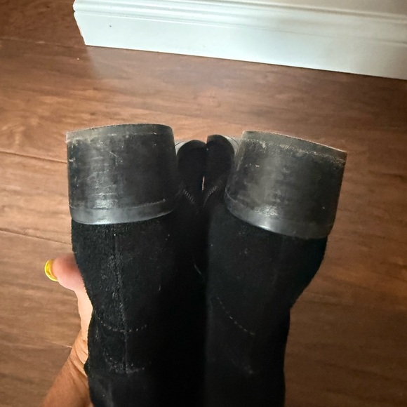 Elegant, Stylish Tall Black Suede Boots by Marc Fisher-Size 6.5 - Picture 5 of 11